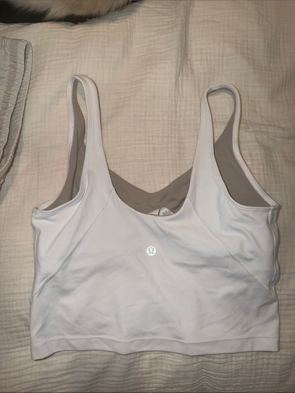 lululemon athletica White Scoop Front Sports Bra